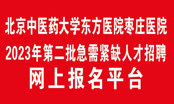 北京中医药大学东方医院枣庄医院2023年第二批急需紧缺人才招聘网上报名平台